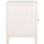 Table de nuit Regius 2 étagères 1 porte - NST5305 - Blanc vieilli - Safavieh