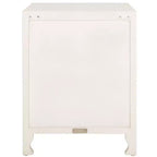 Table de nuit Regius 2 étagères 1 porte - NST5305 - Blanc vieilli - Safavieh