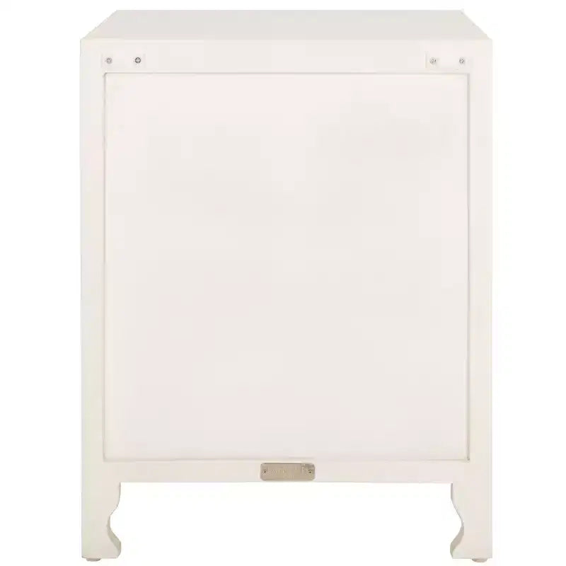 Table de nuit Regius 2 étagères 1 porte - NST5305 - Blanc vieilli - Safavieh