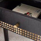 Table de chevet 1 tiroir Errington - NST9011 - Noir/Naturel - Safavieh