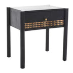 Table de chevet 1 tiroir Errington - NST9011 - Noir/Naturel - Safavieh