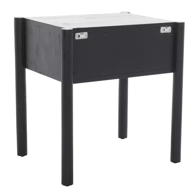 Table de chevet 1 tiroir Errington - NST9011 - Noir/Naturel - Safavieh