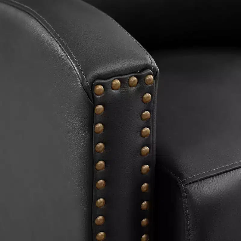 Fauteuil inclinable Hyleory en similicuir avec rivets, fauteuil de salon, canapé simple