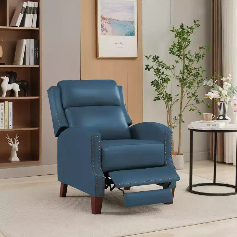 Fauteuil inclinable Hyleory en similicuir avec rivets, fauteuil de salon, canapé simple