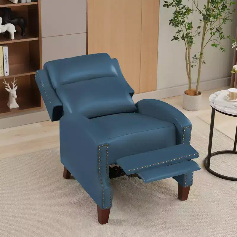 Fauteuil inclinable Hyleory en similicuir avec rivets, fauteuil de salon, canapé simple