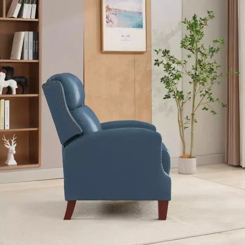 Fauteuil inclinable Hyleory en similicuir avec rivets, fauteuil de salon, canapé simple