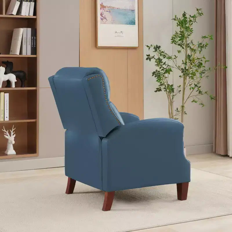 Fauteuil inclinable Hyleory en similicuir avec rivets, fauteuil de salon, canapé simple