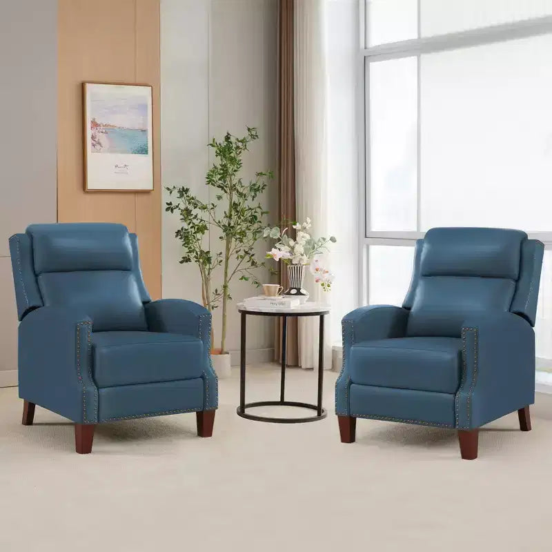Fauteuil inclinable Hyleory en similicuir avec rivets, fauteuil de salon, canapé simple
