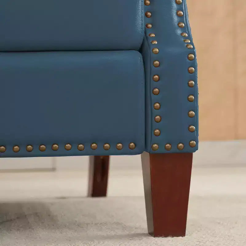 Fauteuil inclinable Hyleory en similicuir avec rivets, fauteuil de salon, canapé simple
