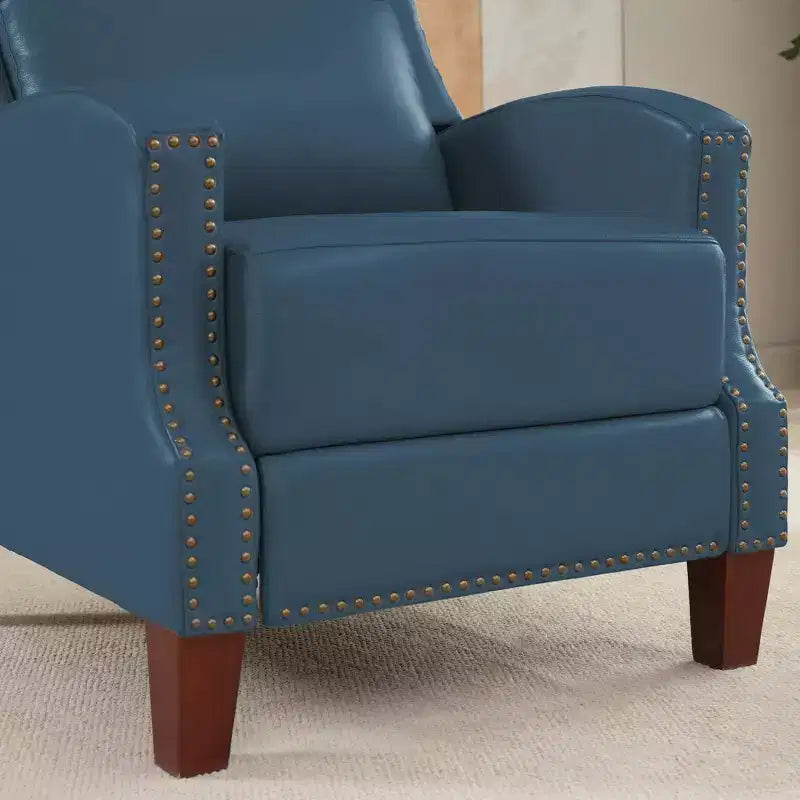Fauteuil inclinable Hyleory en similicuir avec rivets, fauteuil de salon, canapé simple