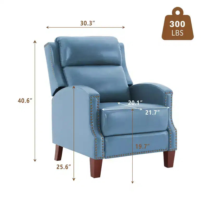 Fauteuil inclinable Hyleory en similicuir avec rivets, fauteuil de salon, canapé simple