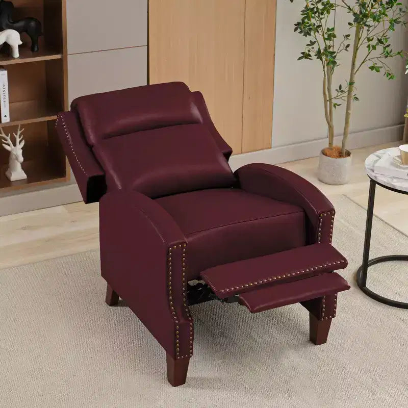 Fauteuil inclinable Hyleory en similicuir avec rivets, fauteuil de salon, canapé simple