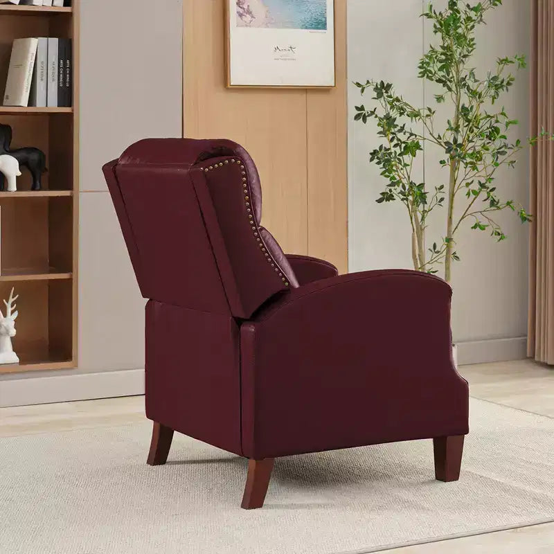 Fauteuil inclinable Hyleory en similicuir avec rivets, fauteuil de salon, canapé simple