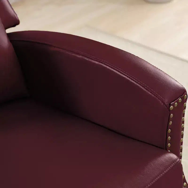 Fauteuil inclinable Hyleory en similicuir avec rivets, fauteuil de salon, canapé simple