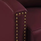 Fauteuil inclinable Hyleory en similicuir avec rivets, fauteuil de salon, canapé simple
