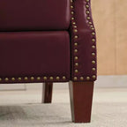 Fauteuil inclinable Hyleory en similicuir avec rivets, fauteuil de salon, canapé simple