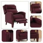 Fauteuil inclinable Hyleory en similicuir avec rivets, fauteuil de salon, canapé simple