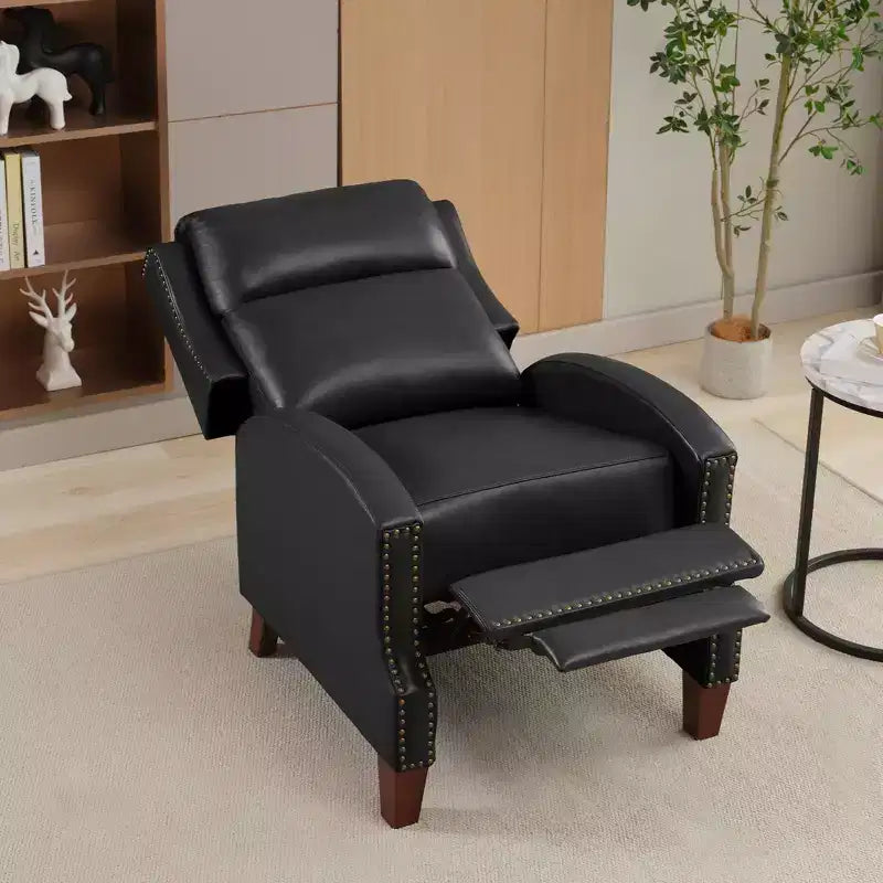 Fauteuil inclinable Hyleory en similicuir avec rivets, fauteuil de salon, canapé simple