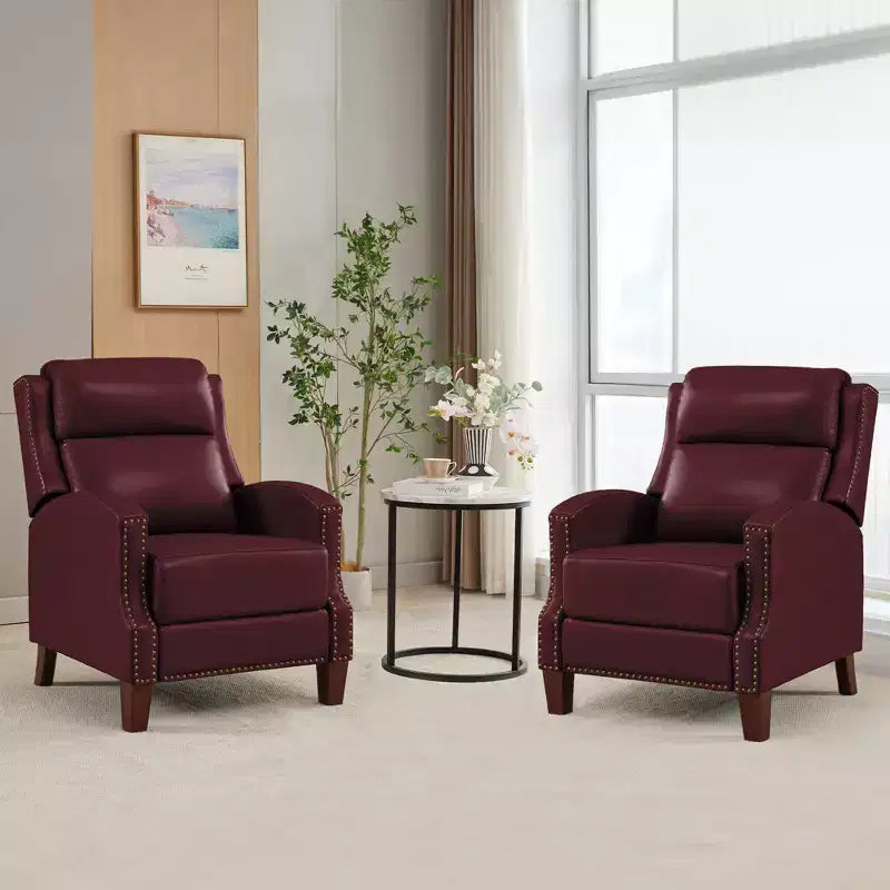 Fauteuil inclinable Hyleory en similicuir avec rivets, fauteuil de salon, canapé simple