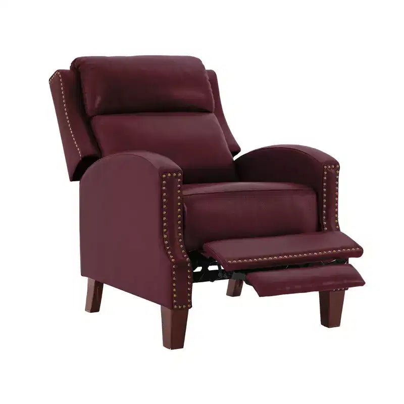 Fauteuil inclinable Hyleory en similicuir avec rivets, fauteuil de salon, canapé simple