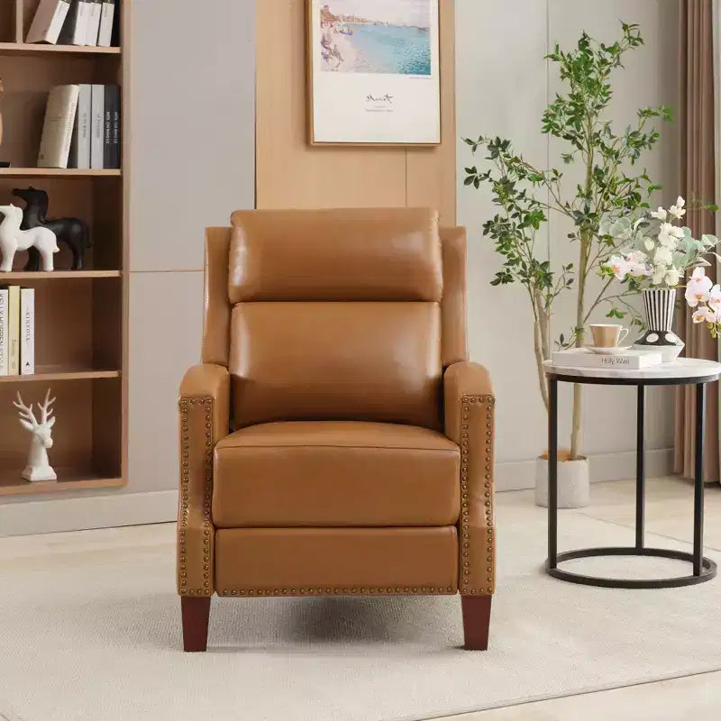 Fauteuil inclinable Hyleory en similicuir avec rivets, fauteuil de salon, canapé simple