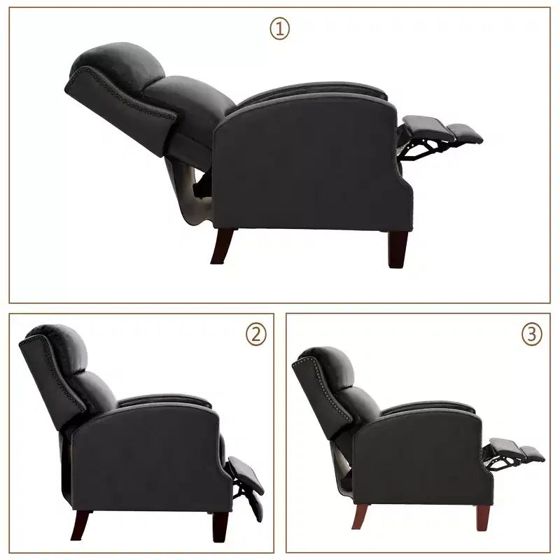 Fauteuil inclinable Hyleory en similicuir avec rivets, fauteuil de salon, canapé simple
