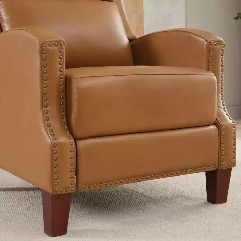 Fauteuil inclinable Hyleory en similicuir avec rivets, fauteuil de salon, canapé simple