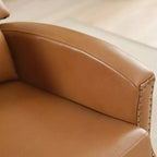 Fauteuil inclinable Hyleory en similicuir avec rivets, fauteuil de salon, canapé simple