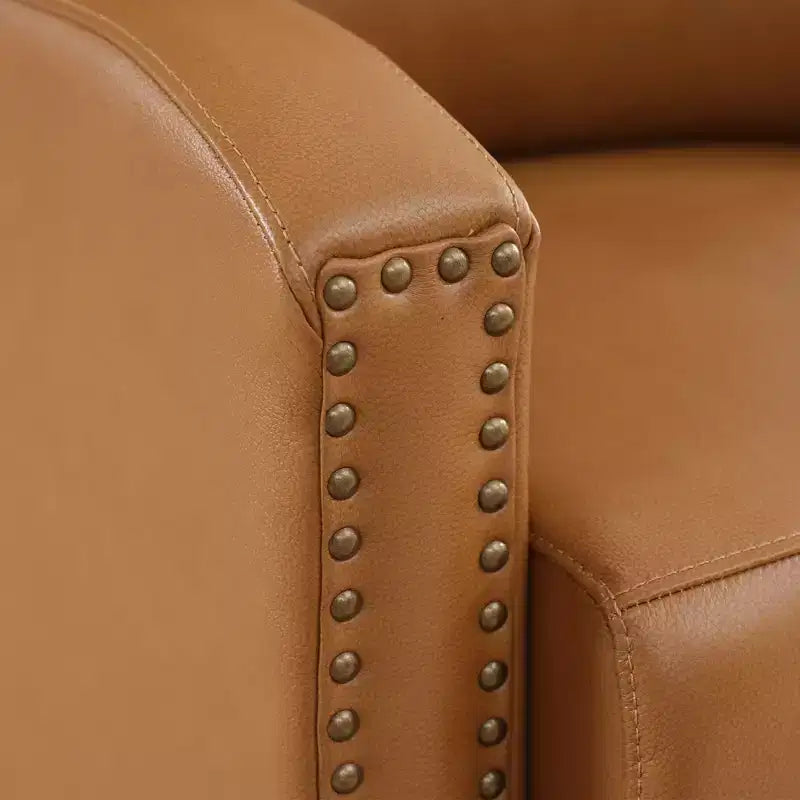 Fauteuil inclinable Hyleory en similicuir avec rivets, fauteuil de salon, canapé simple