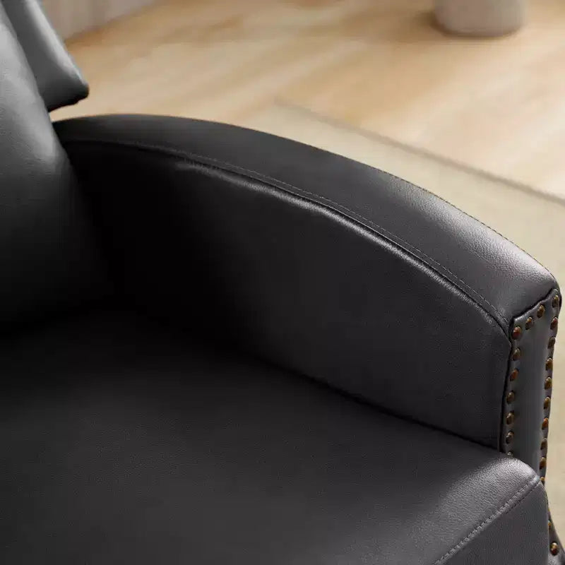 Fauteuil inclinable Hyleory en similicuir avec rivets, fauteuil de salon, canapé simple