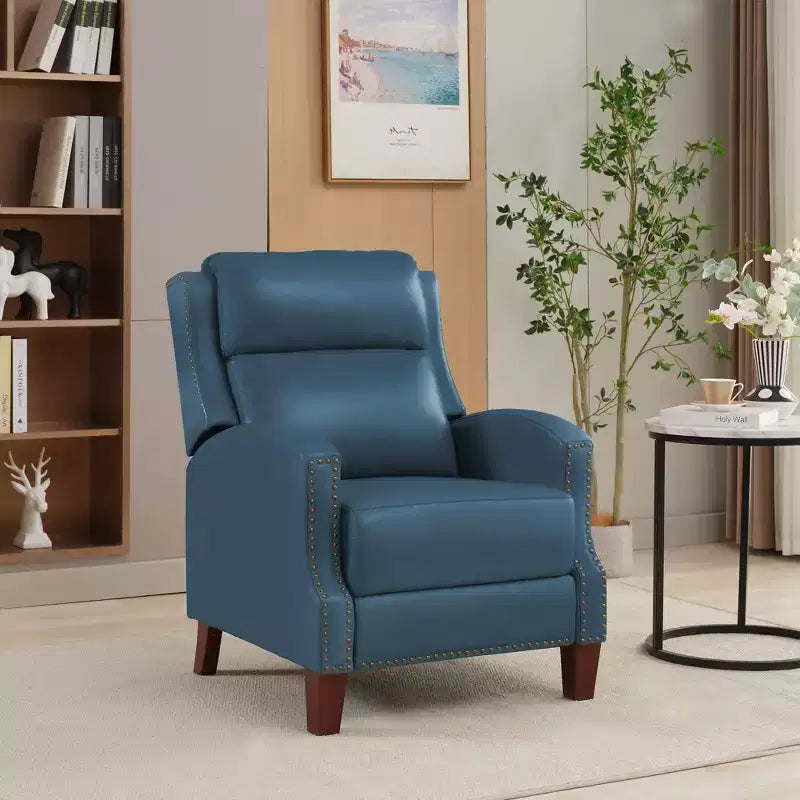 Fauteuil inclinable Hyleory en similicuir avec rivets, fauteuil de salon, canapé simple