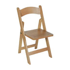 Chaise de salle à manger pliable en bois massif Emma et Oliver