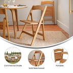 Chaise de salle à manger pliable en bois massif Emma et Oliver