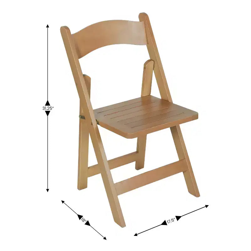 Chaise de salle à manger pliable en bois massif Emma et Oliver