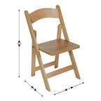 Chaise de salle à manger pliable en bois massif Emma et Oliver