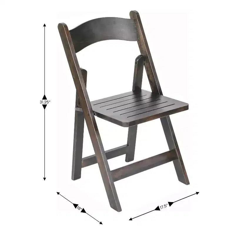 Chaise de salle à manger pliable en bois massif Emma et Oliver