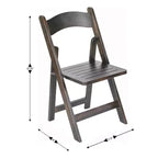 Chaise de salle à manger pliable en bois massif Emma et Oliver
