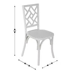 Merrick Lane Lot de 2 chaises de salle à manger en bois massif avec design empilable, dossier orné et finition élégante
