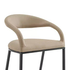 Tabouret de bar Armen Living Ramona en fer et similicuir, hauteur comptoir, 66 cm