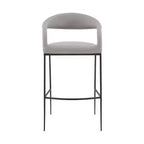 Tabouret de bar Armen Living Ramona en fer et similicuir, hauteur comptoir, 66 cm