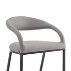 Tabouret de bar Armen Living Ramona en fer et similicuir, hauteur comptoir, 66 cm