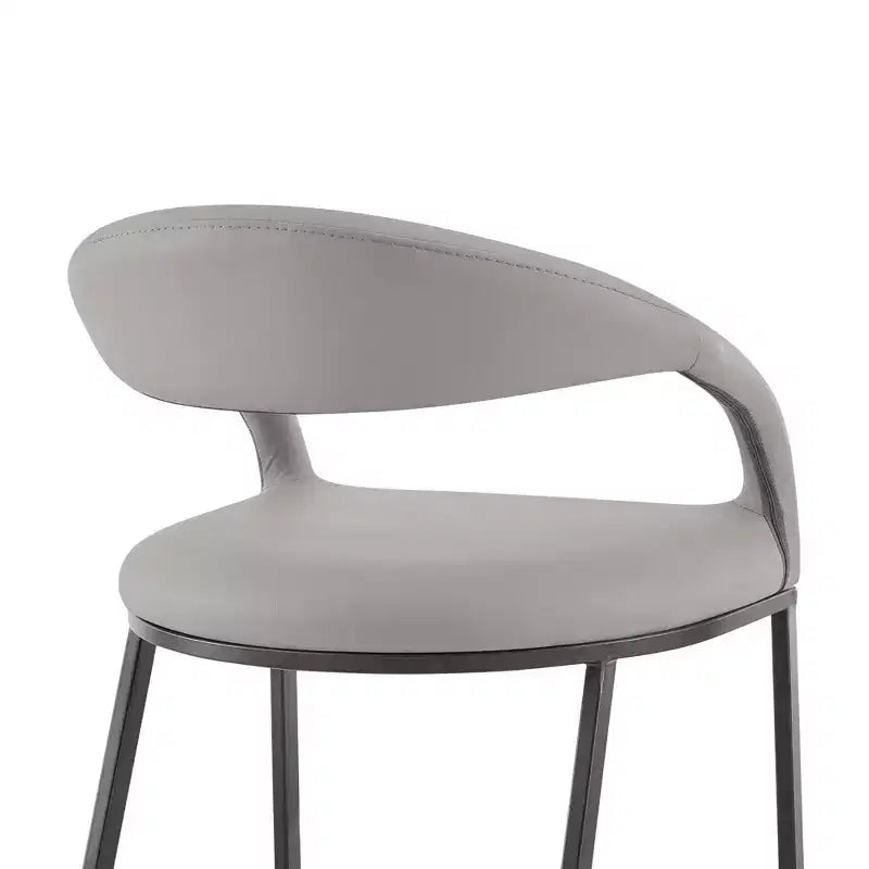 Tabouret de bar Armen Living Ramona en fer et similicuir, hauteur comptoir, 66 cm