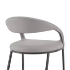 Tabouret de bar Armen Living Ramona en fer et similicuir, hauteur comptoir, 66 cm