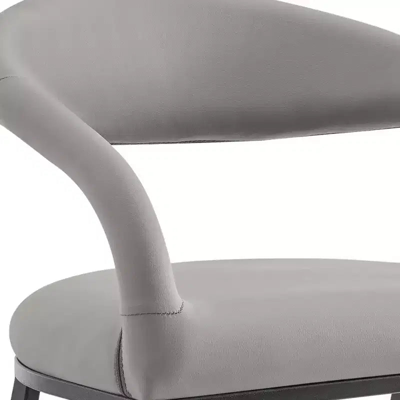 Tabouret de bar Armen Living Ramona en fer et similicuir, hauteur comptoir, 66 cm