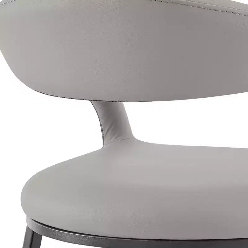Tabouret de bar Armen Living Ramona en fer et similicuir, hauteur comptoir, 66 cm
