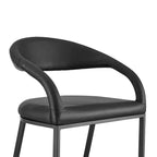 Tabouret de bar Armen Living Ramona en fer et similicuir, hauteur comptoir, 66 cm