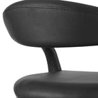 Tabouret de bar Armen Living Ramona en fer et similicuir, hauteur comptoir, 66 cm