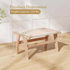 Fauteuil d'appoint moderne Costway de style scandinave avec pouf, cadre en bois de teck, style rustique