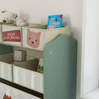 Meuble de Rangement pour Jouets Qaba avec 6 Bacs de Rangement, Unité de Rangement pour Enfants pour Chambre à Coucher, Chambre d'Enfants, 63,5 x 30,5 x 66 cm