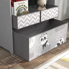 Meuble de Rangement pour Jouets Qaba avec 6 Bacs de Rangement, Unité de Rangement pour Enfants pour Chambre à Coucher, Chambre d'Enfants, 63,5 x 30,5 x 66 cm